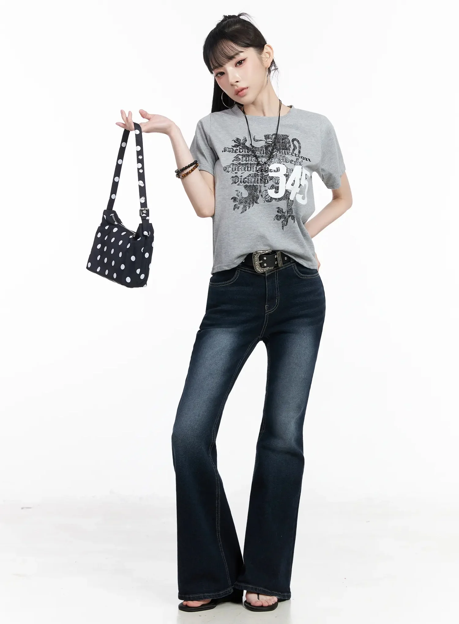Skylar High-Waist Flare Jeans IY511 - Image 2