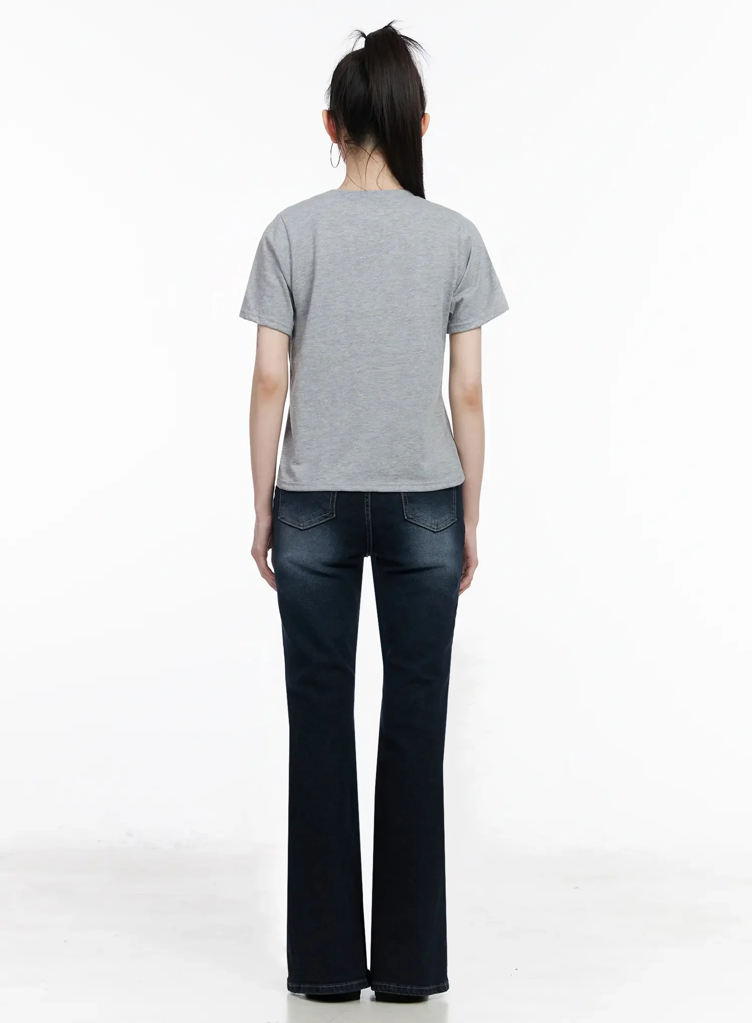 Skylar High-Waist Flare Jeans IY511 - Image 8