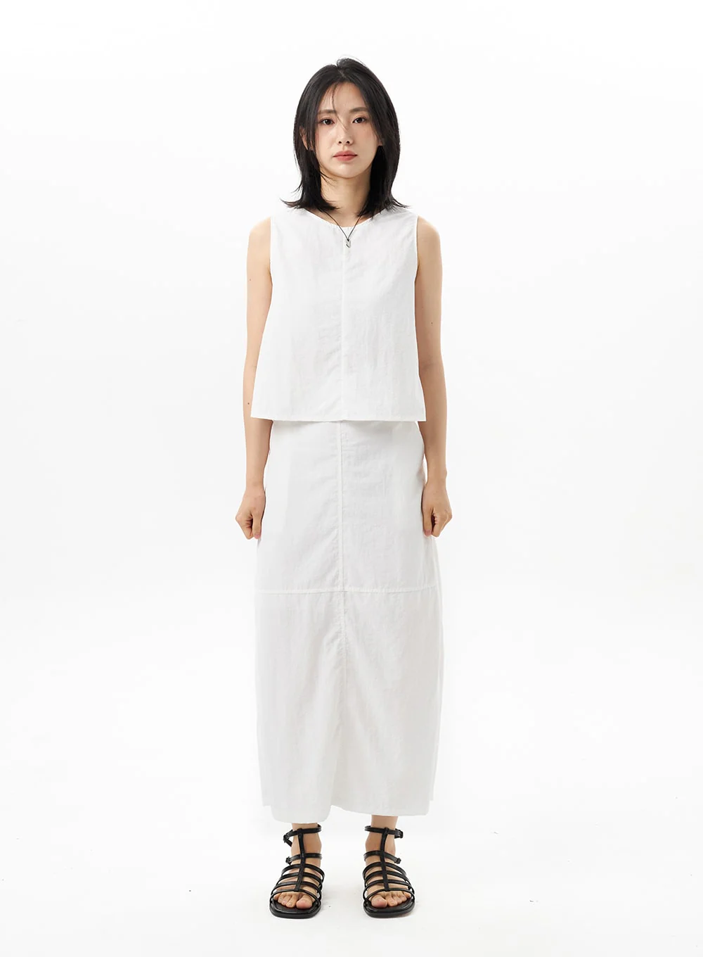 Sleeveless Nylon Blouse OU314 - Image 8