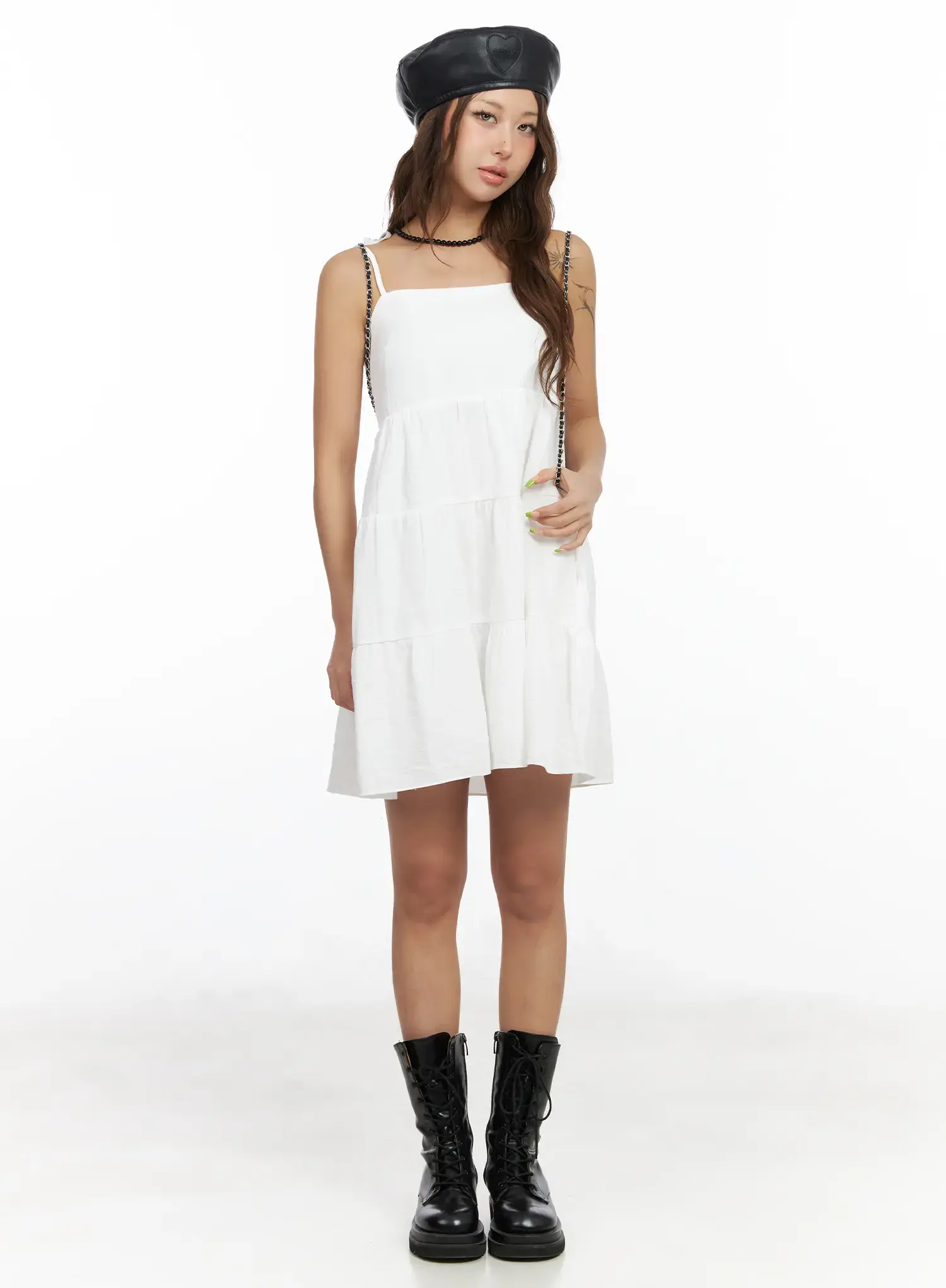 Sleeveless Ruffle Babydoll Dress CF513 - Image 5