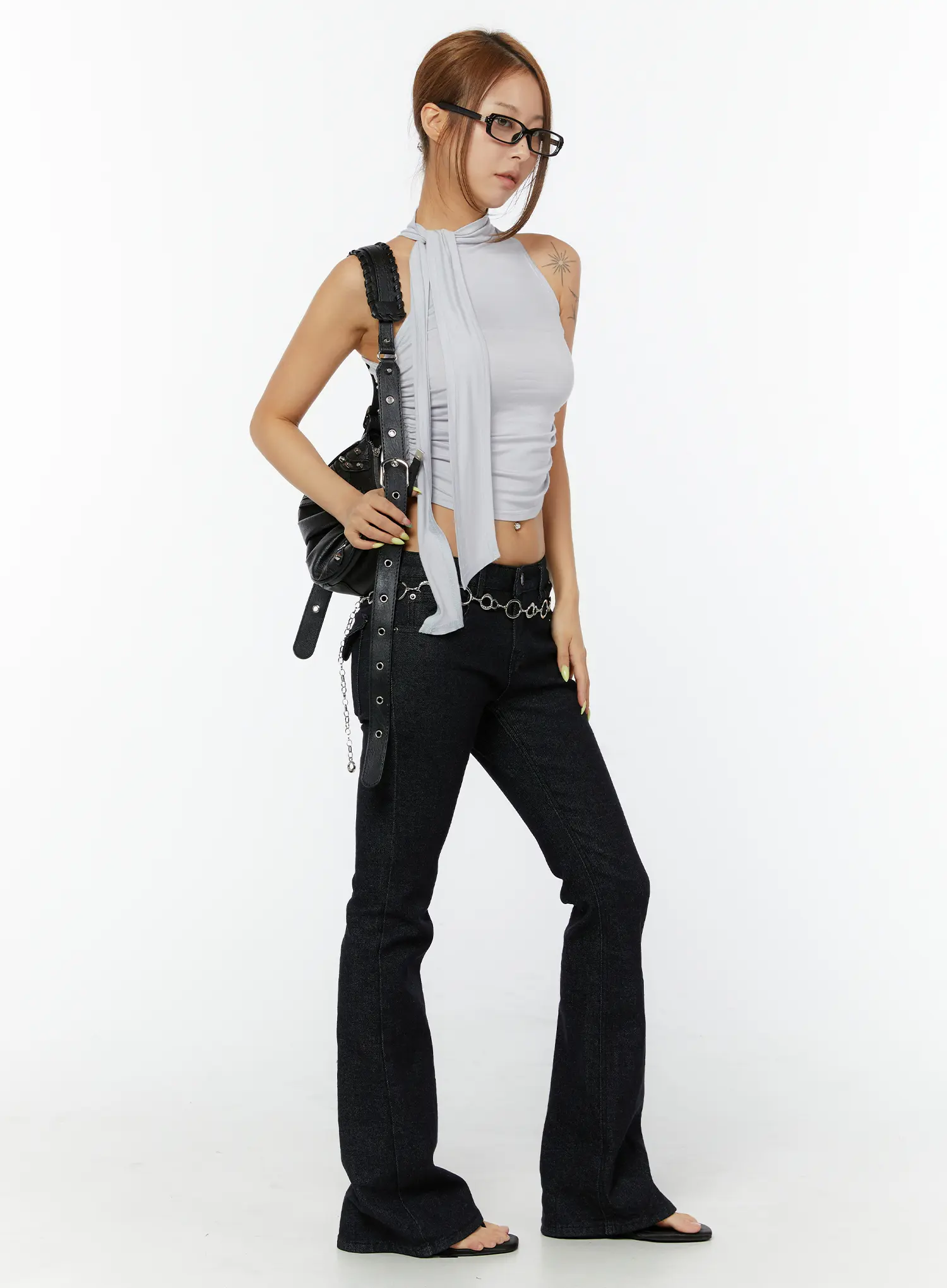 Sleeveless Shirred Halter Top CY520 - Image 7