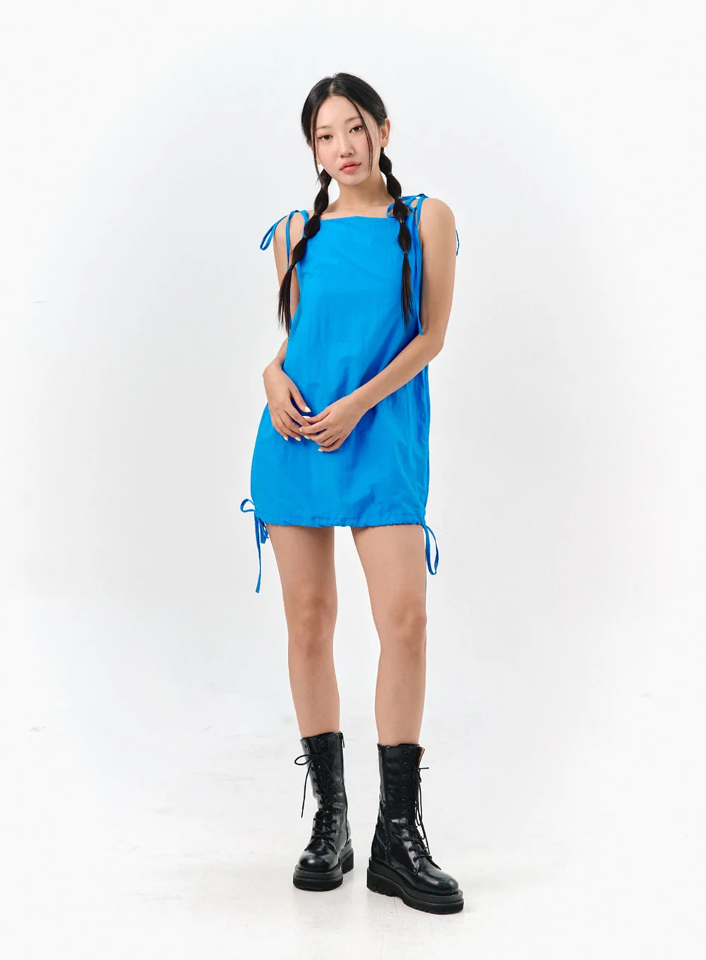 Sleeveless Side-Tie Mini Dress IS304 - Image 2