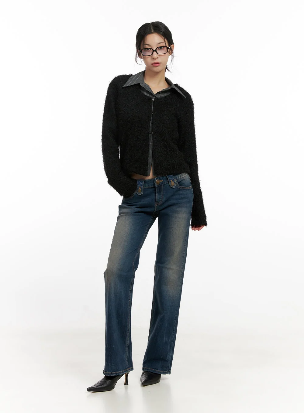 Slim-Fit Crop Cardigan CN416 - Image 2