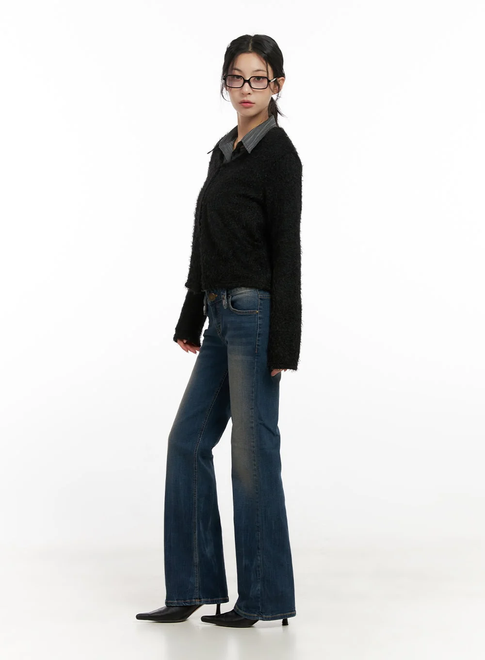 Slim-Fit Crop Cardigan CN416 - Image 4