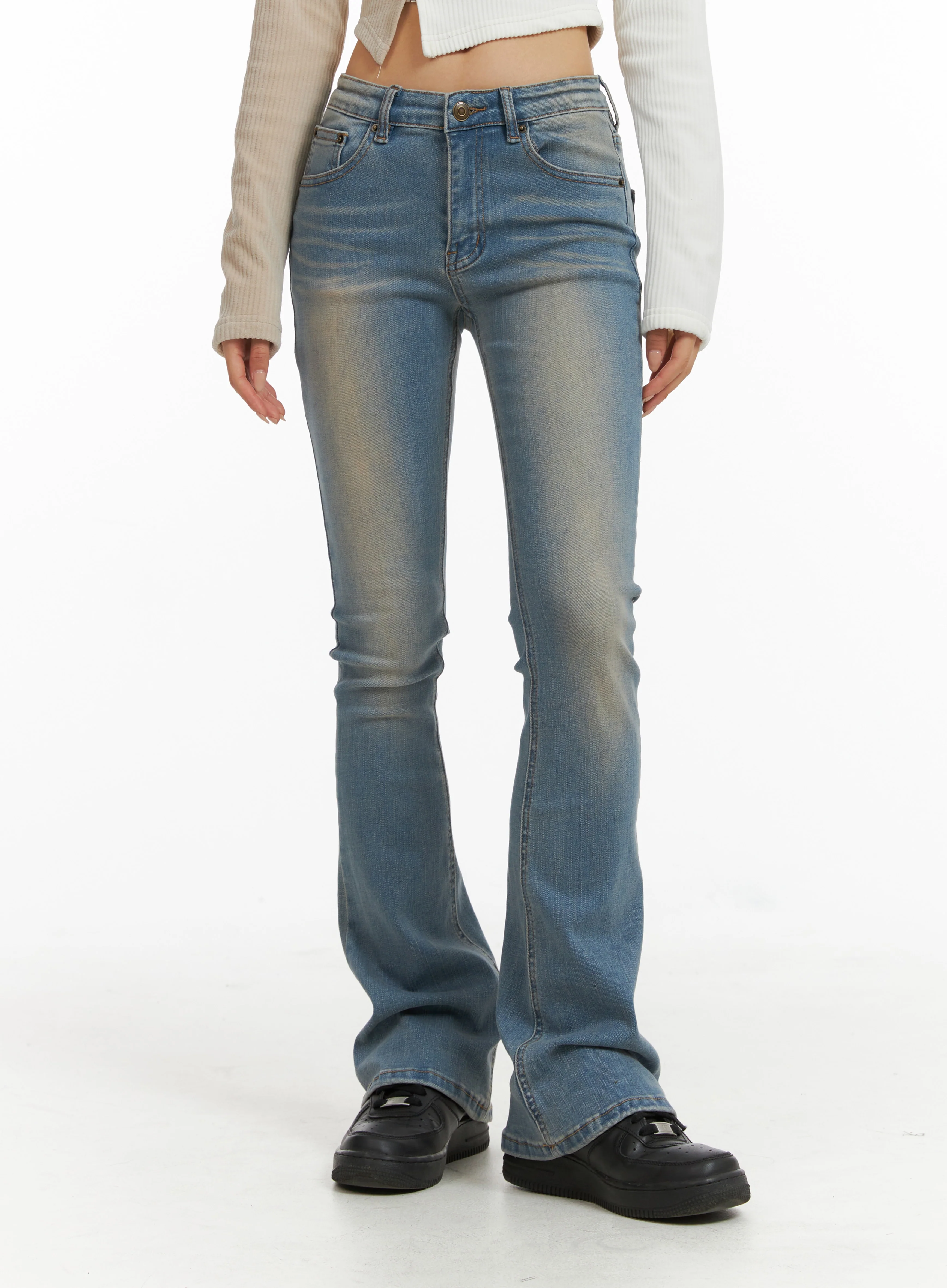 Slim Fit Denim Bootcut Jeans CJ410 - Image 3