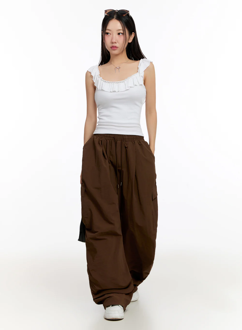 Slim-Fit Frill Tank Top IU509 - Image 2