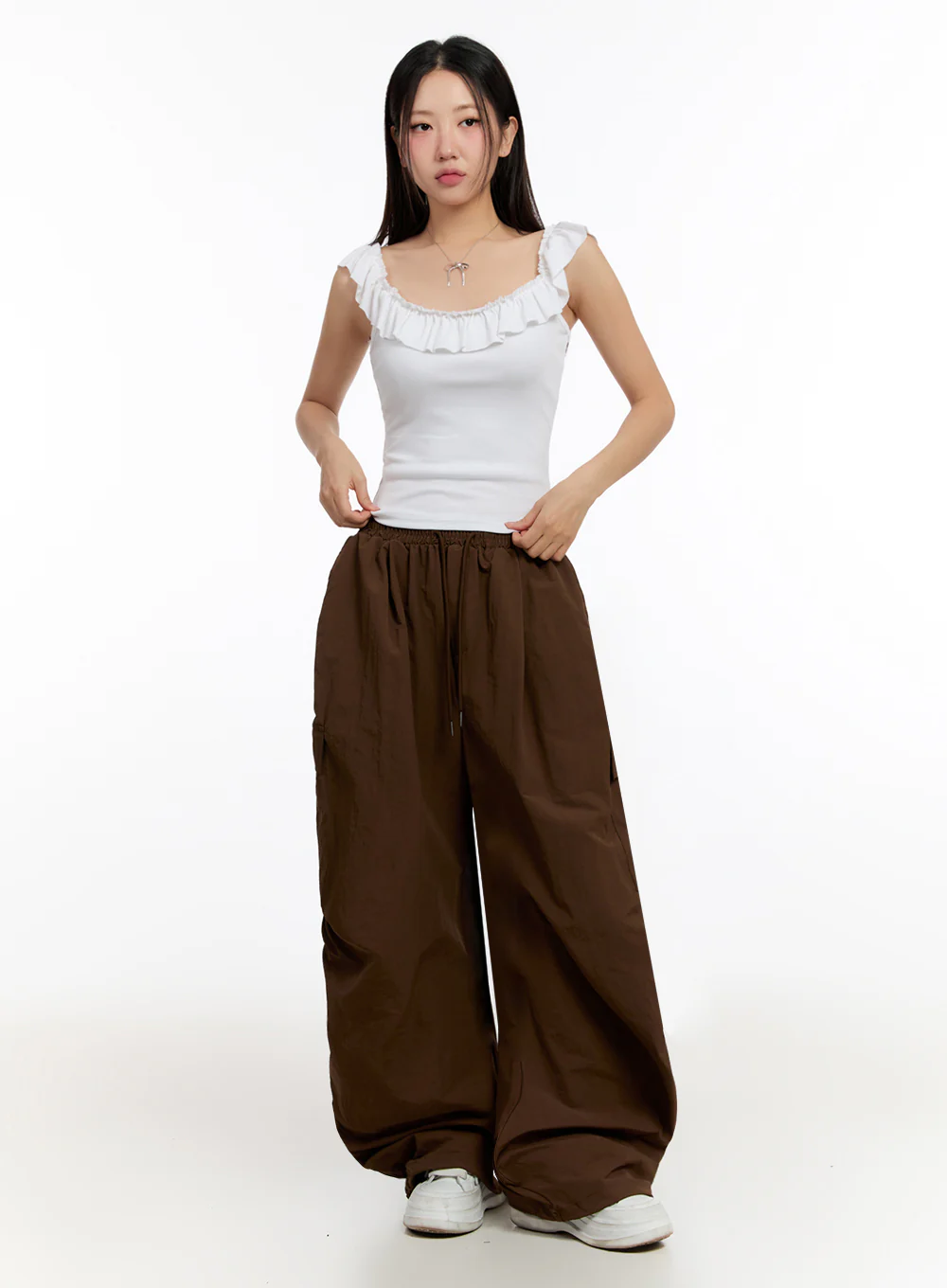 Slim-Fit Frill Tank Top IU509 - Image 5