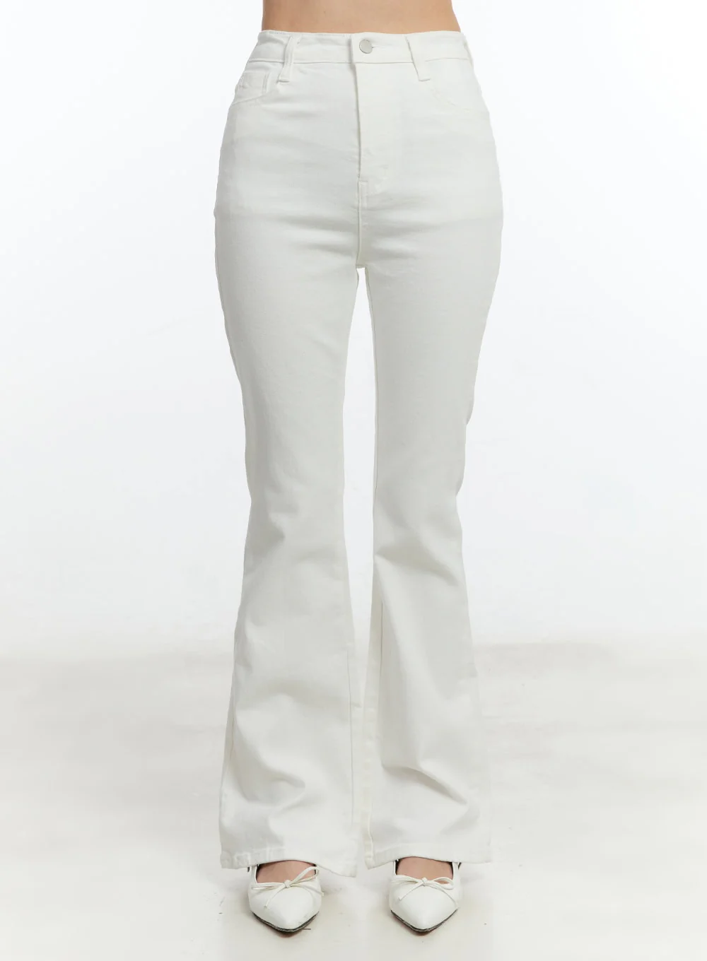 Slim-Fit High-Waisted Flared Trousers CM521 - Image 8
