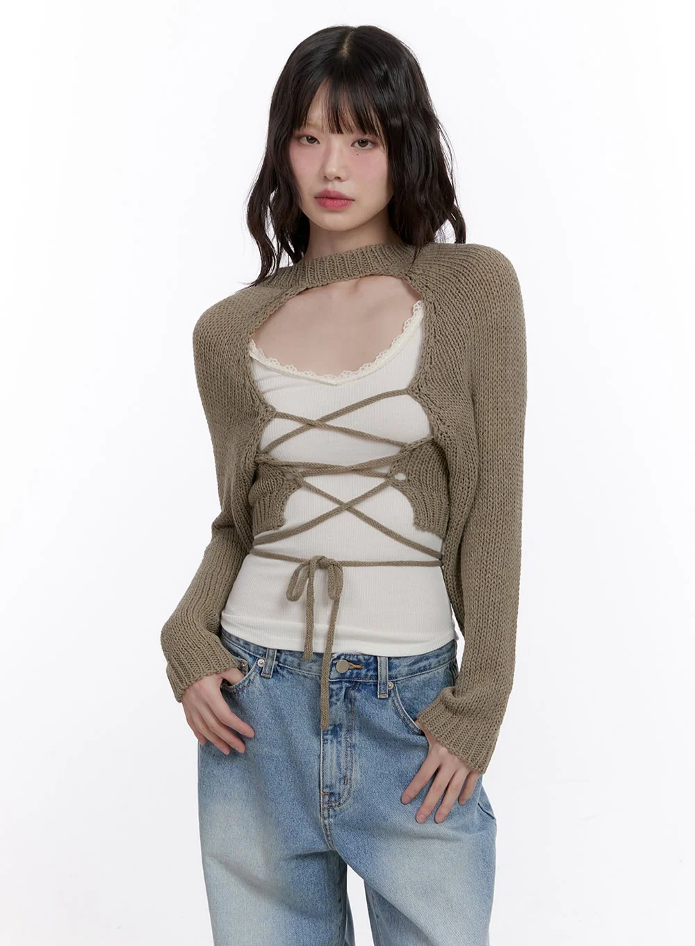 Slim-Fit Lace-Trim Cami CF512 - Image 10
