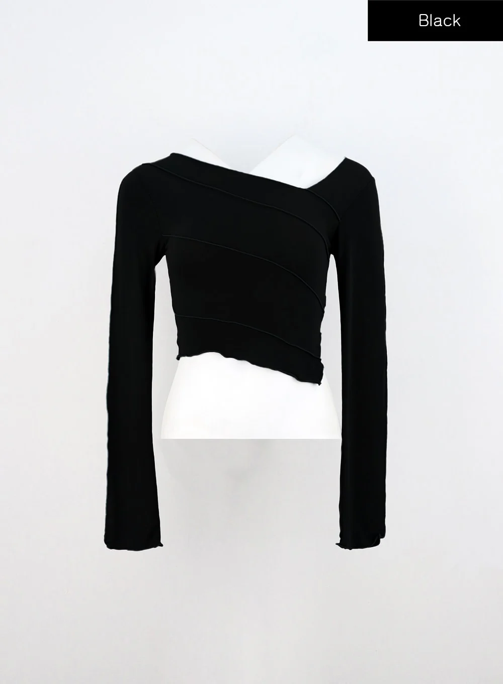 Slim Fit Long Sleeve Crop Tee IN310 - Image 11