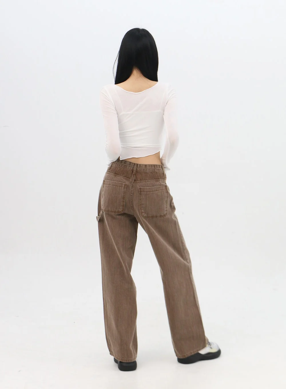 Slim Fit Long Sleeve Crop Tee IN310 - Image 7