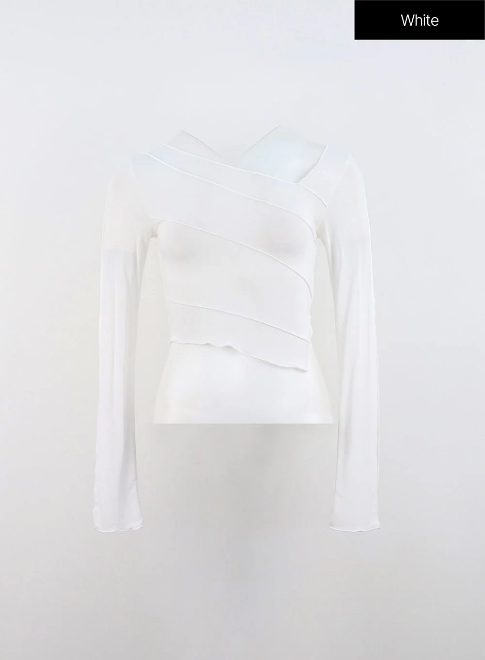 Slim Fit Long Sleeve Crop Tee IN310 - Image 8