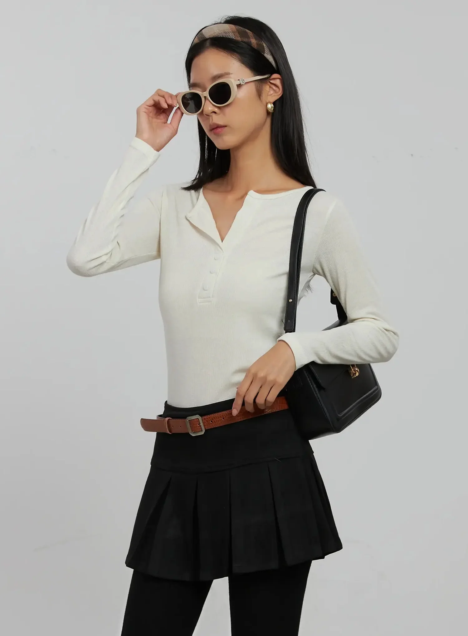 Slim Fit Ribbed Top IJ509 - Image 2