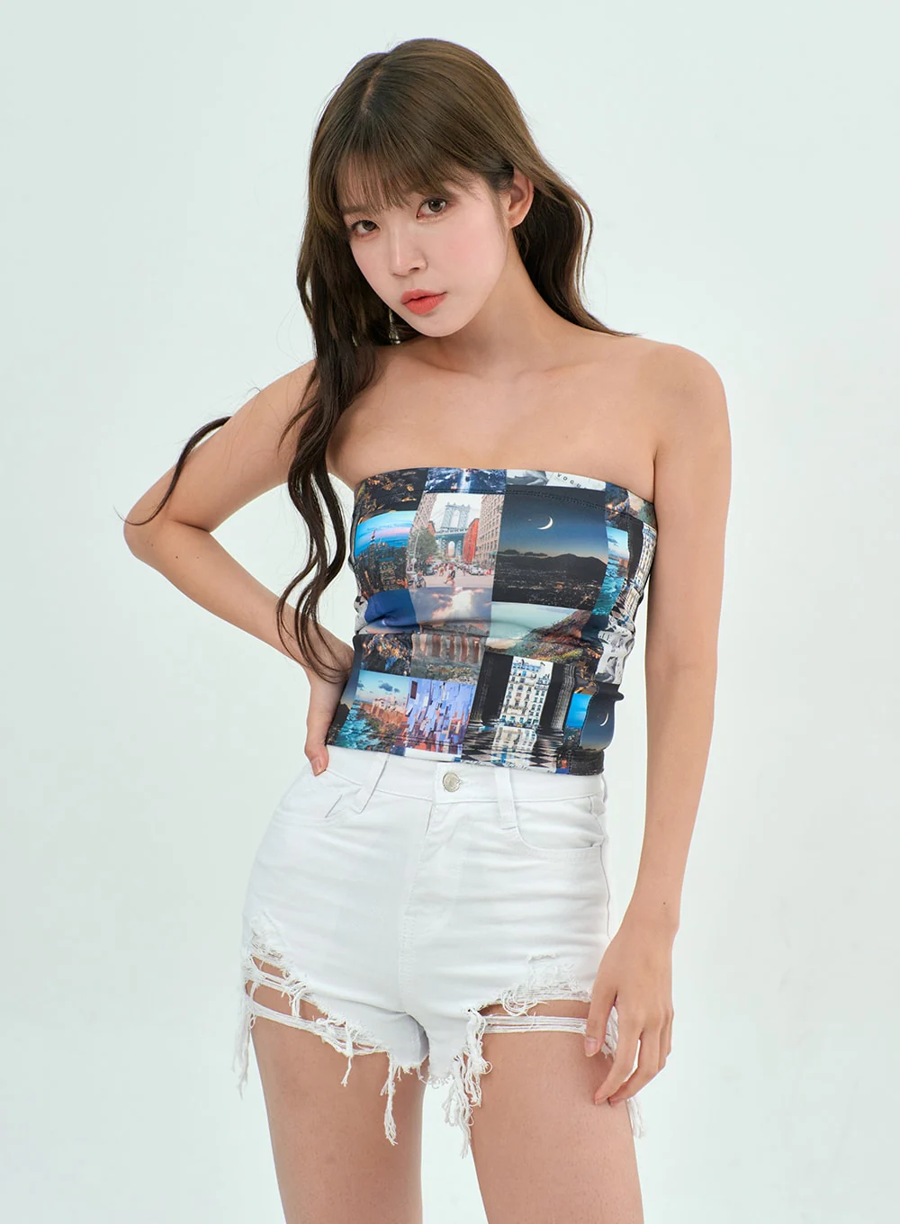 Slim Fit Ripped Shorts BY303 - Image 11