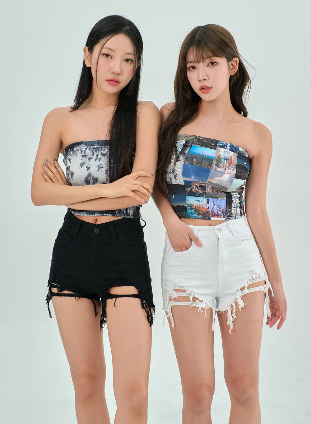 Slim Fit Ripped Shorts BY303 - Image 5