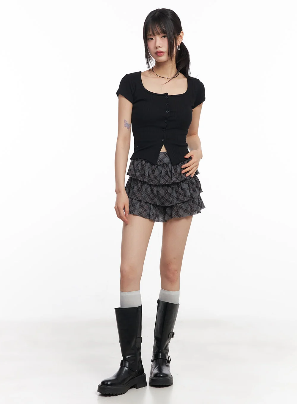 Slim-Fit Short Sleeve Cardigan CY514 - Image 2