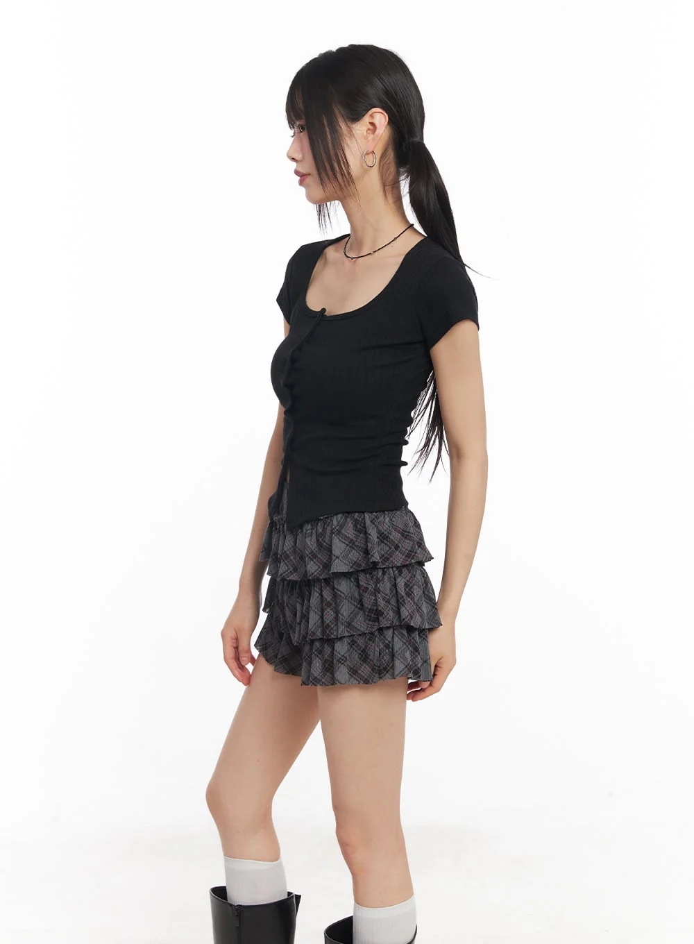 Slim-Fit Short Sleeve Cardigan CY514 - Image 5