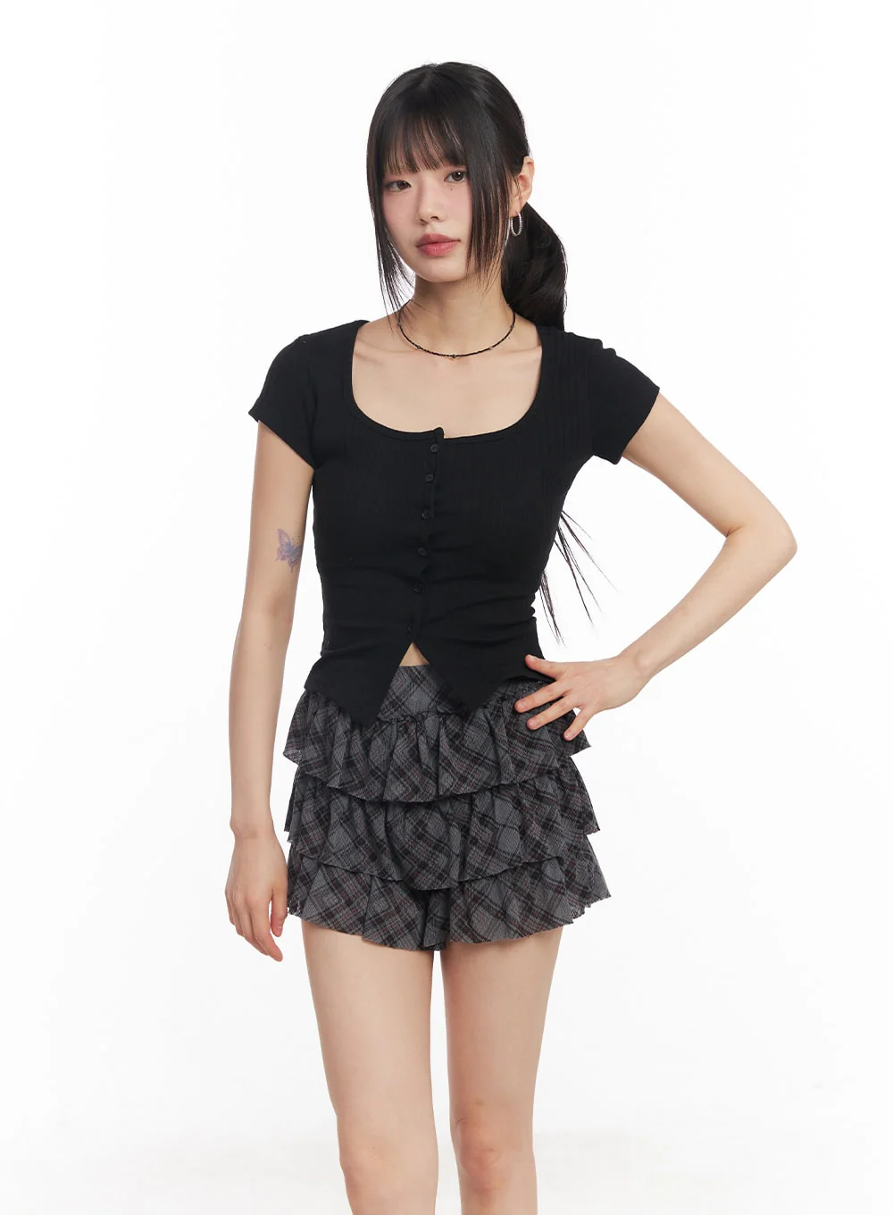 Slim-Fit Short Sleeve Cardigan CY514 - Image 7