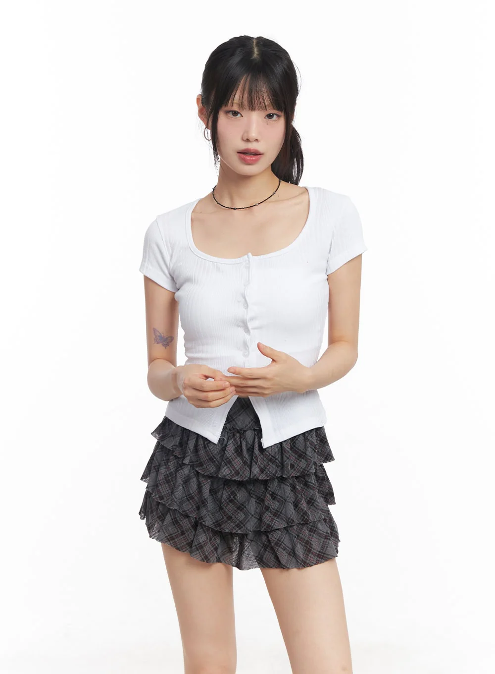 Slim-Fit Short Sleeve Cardigan CY514 - Image 9
