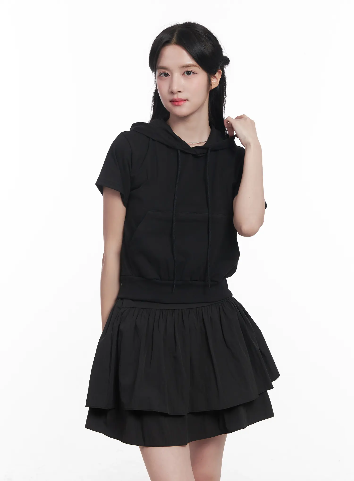 Slim-Fit Short-Sleeve Hoodie CU525 - Image 10