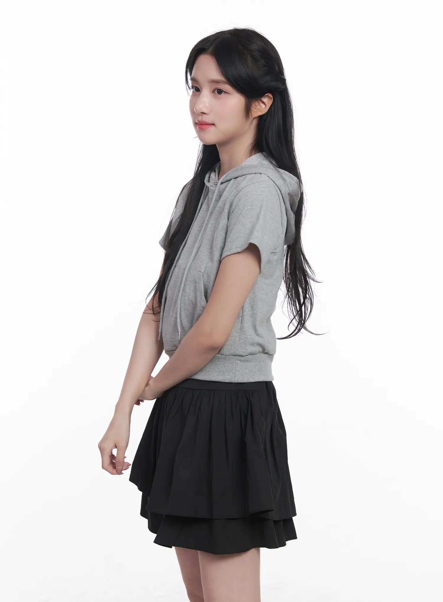 Slim-Fit Short-Sleeve Hoodie CU525 - Image 4