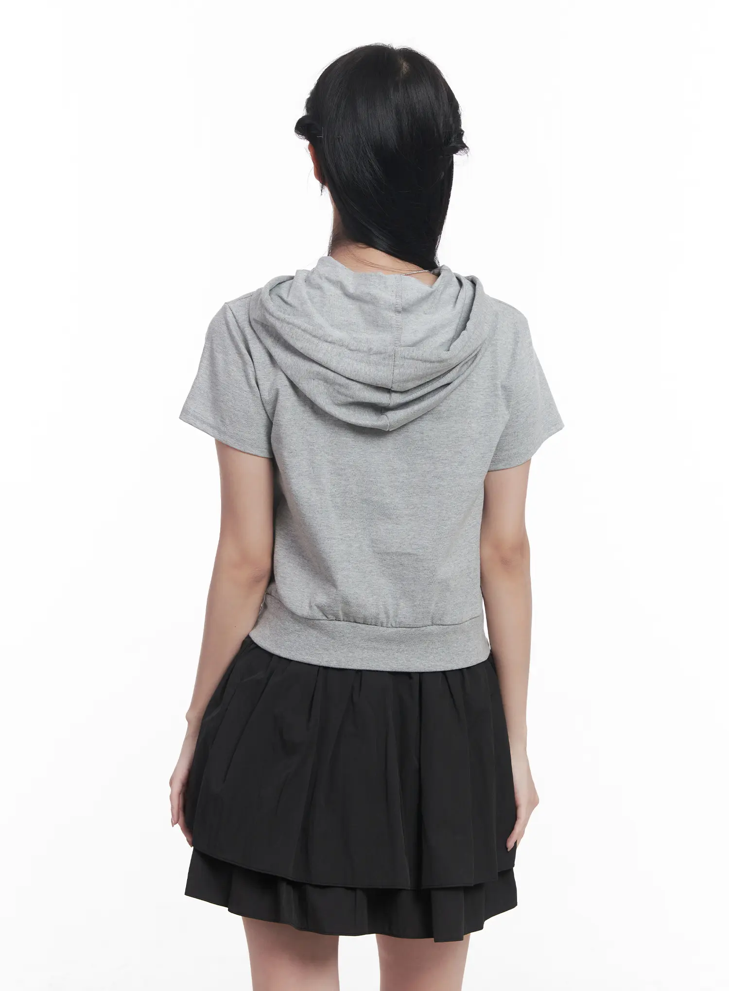 Slim-Fit Short-Sleeve Hoodie CU525 - Image 7