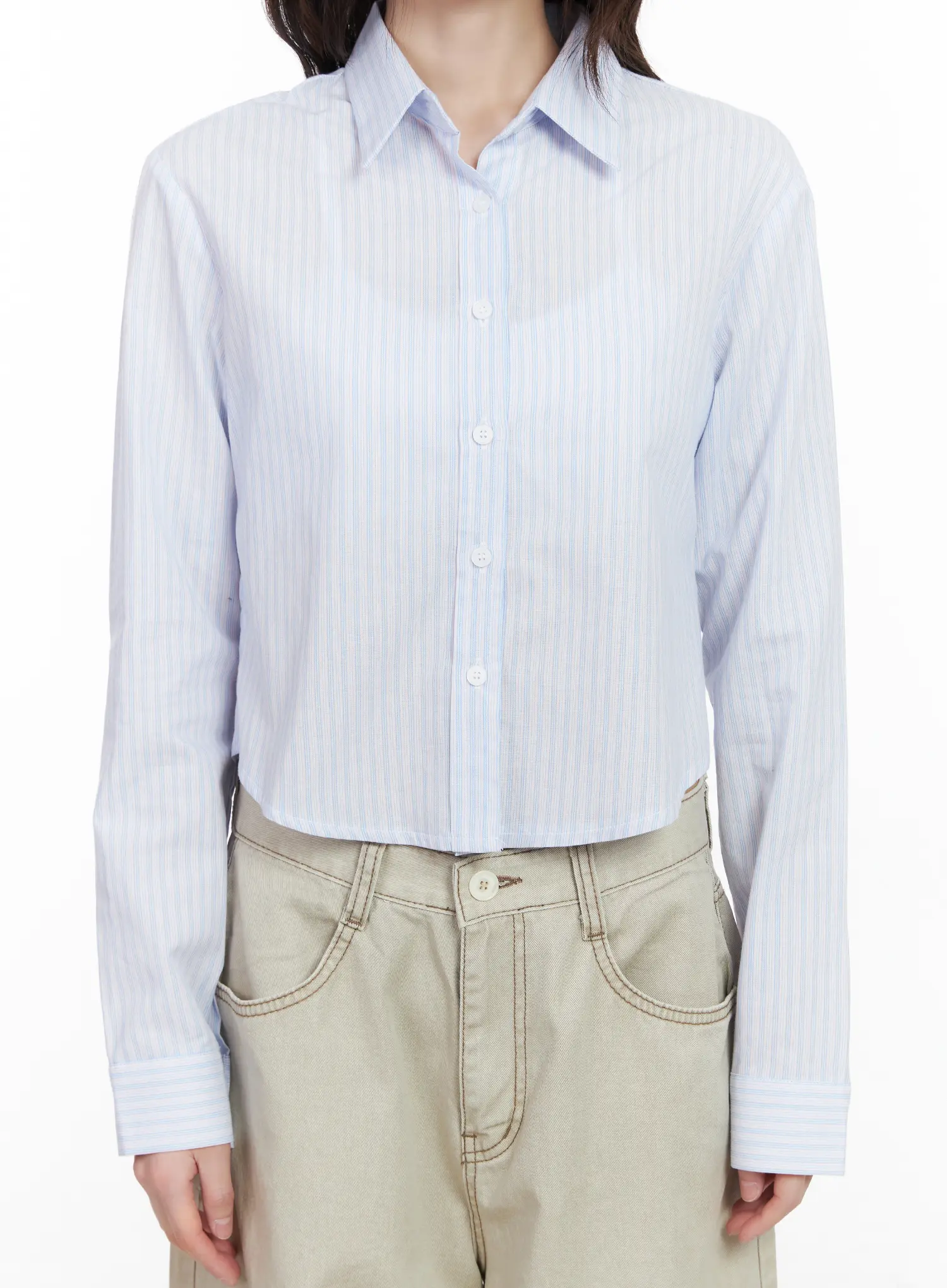 Slim-Fit Striped Collared Shirt CM526 - Image 4