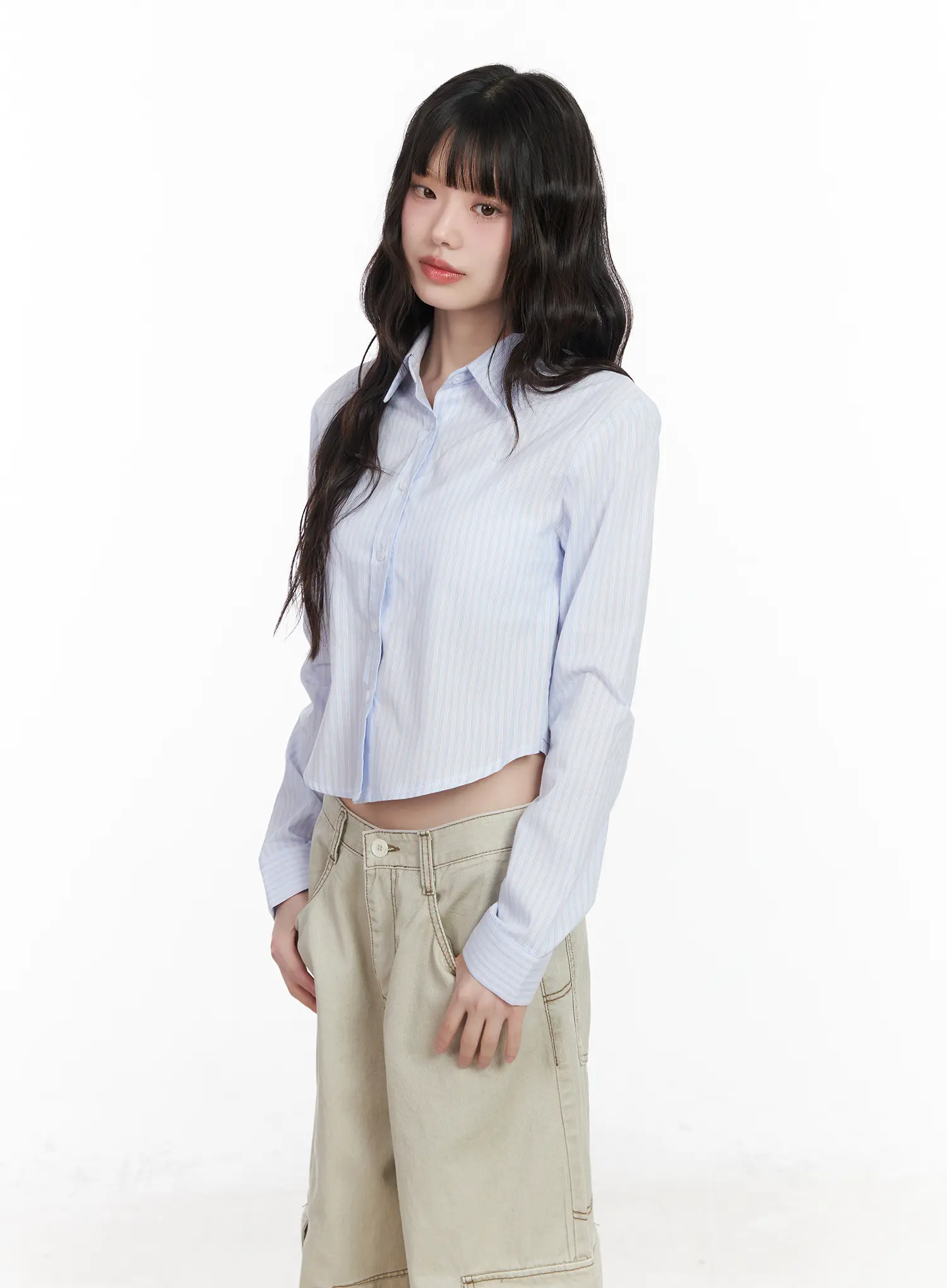 Slim-Fit Striped Collared Shirt CM526 - Image 5