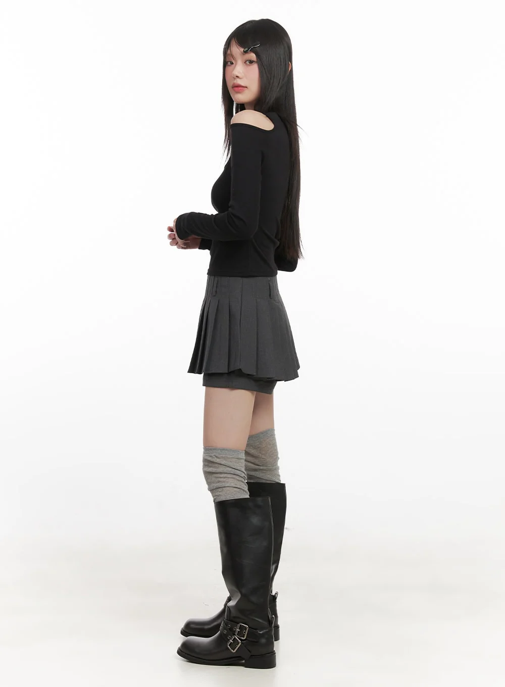 Slim-Fit Twist Cut-Out Long Sleeve Top CJ528 - Image 7