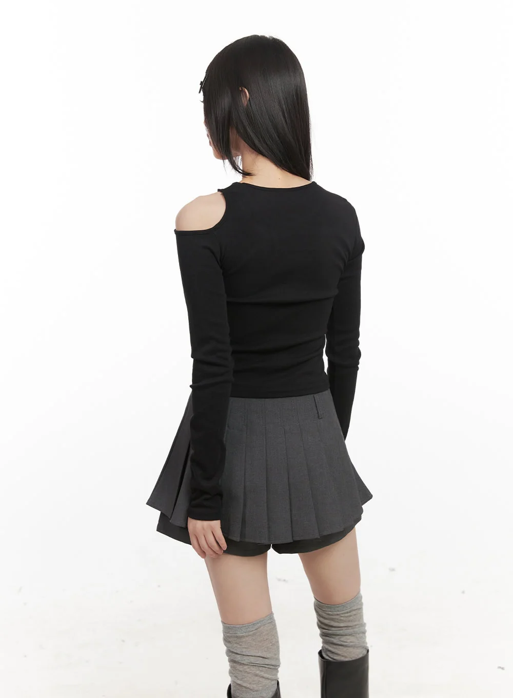 Slim-Fit Twist Cut-Out Long Sleeve Top CJ528 - Image 8
