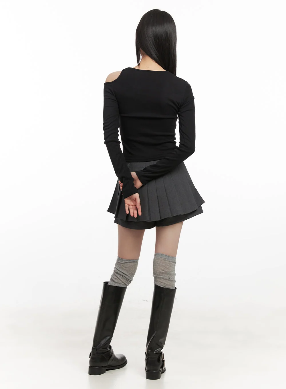 Slim-Fit Twist Cut-Out Long Sleeve Top CJ528 - Image 9