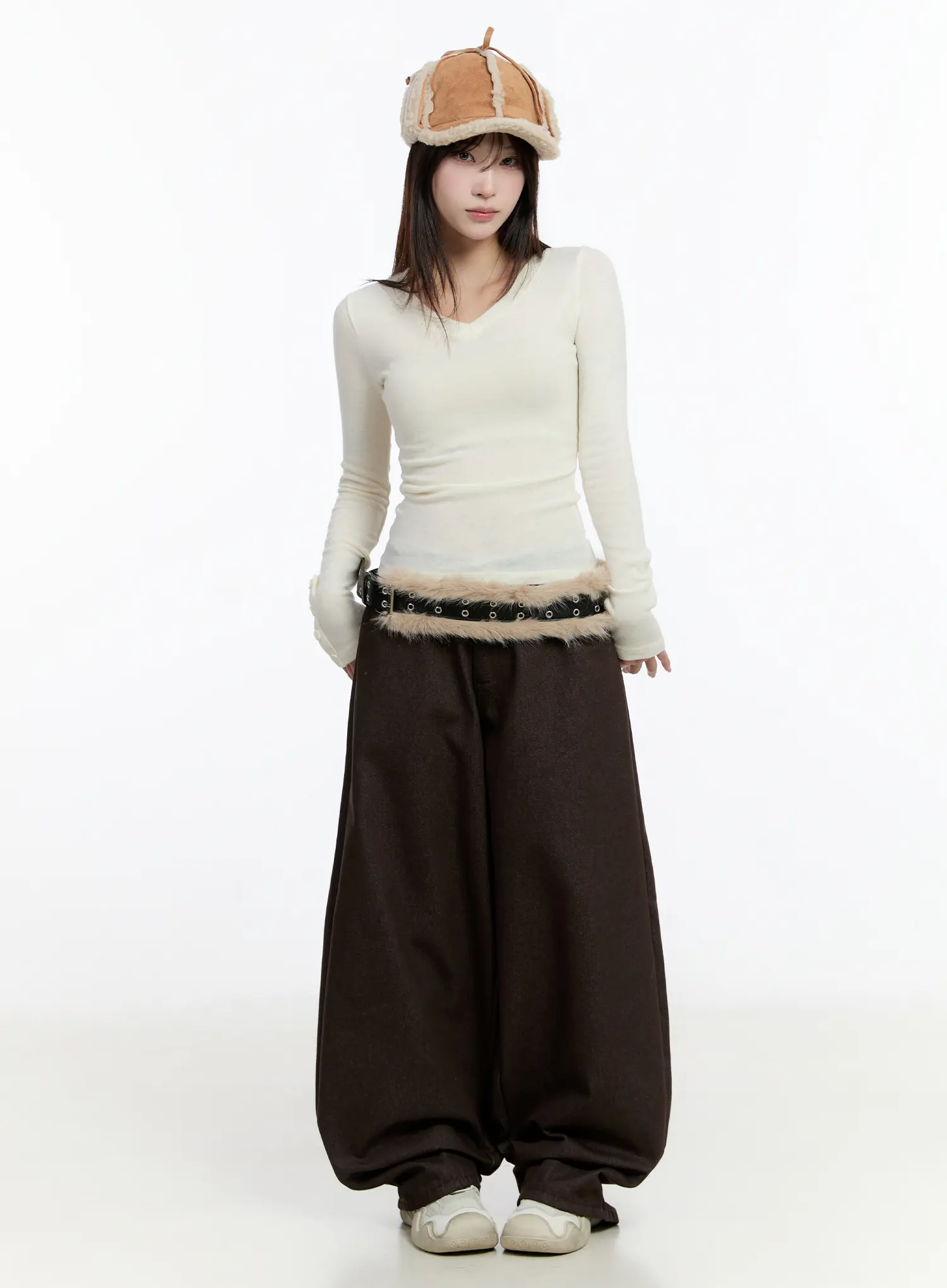 Slim Fit V-Neck Long Sleeve Top CN524 - Image 3