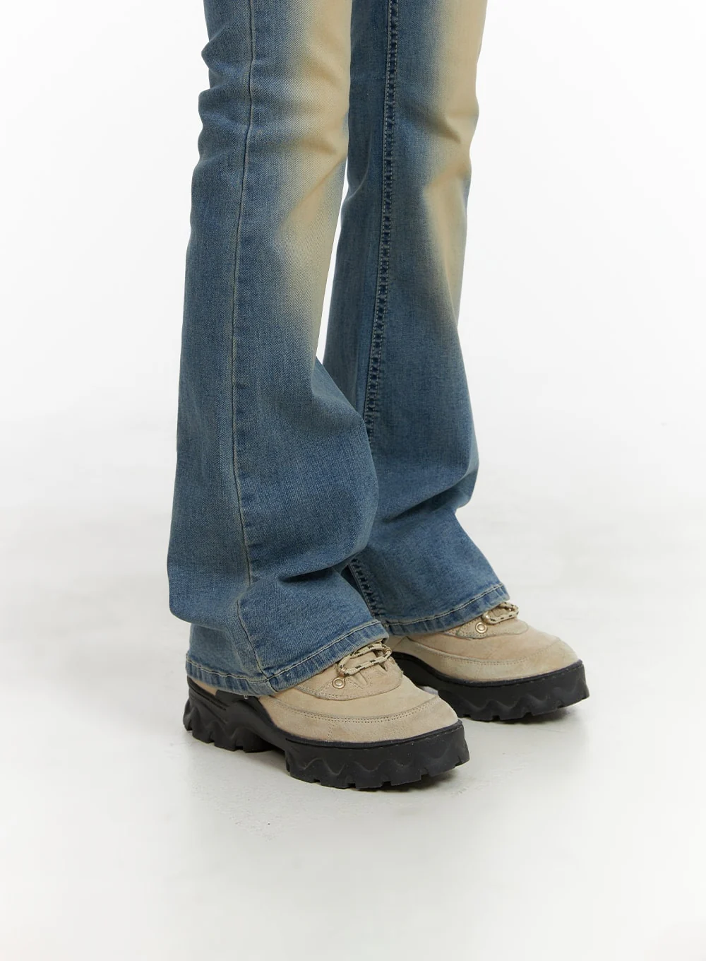 Slim Fit Washed Bootcut Jeans CA402 - Image 5