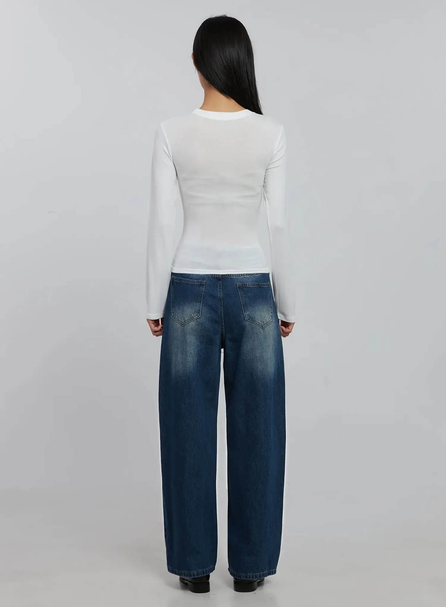 Slim Round Long Sleeve Top IJ508 - Image 9