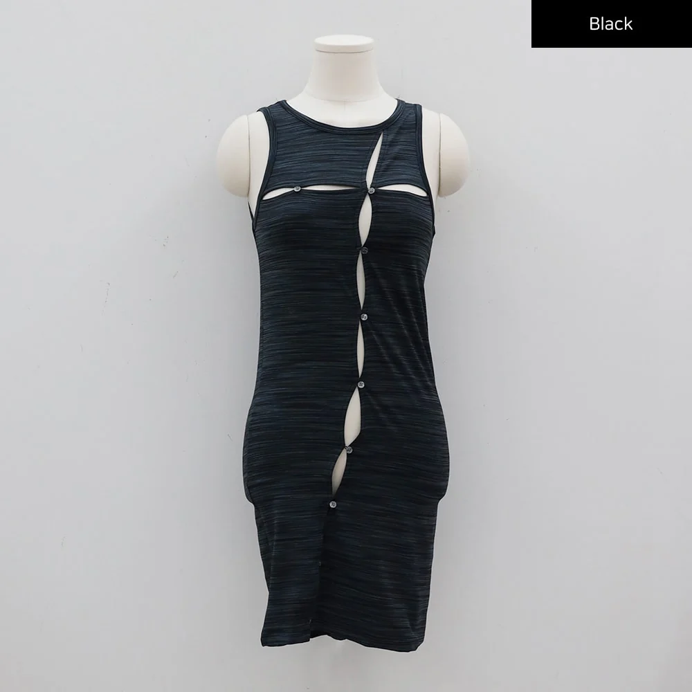 Slit Layered Mini Dress CJ03 - Image 14