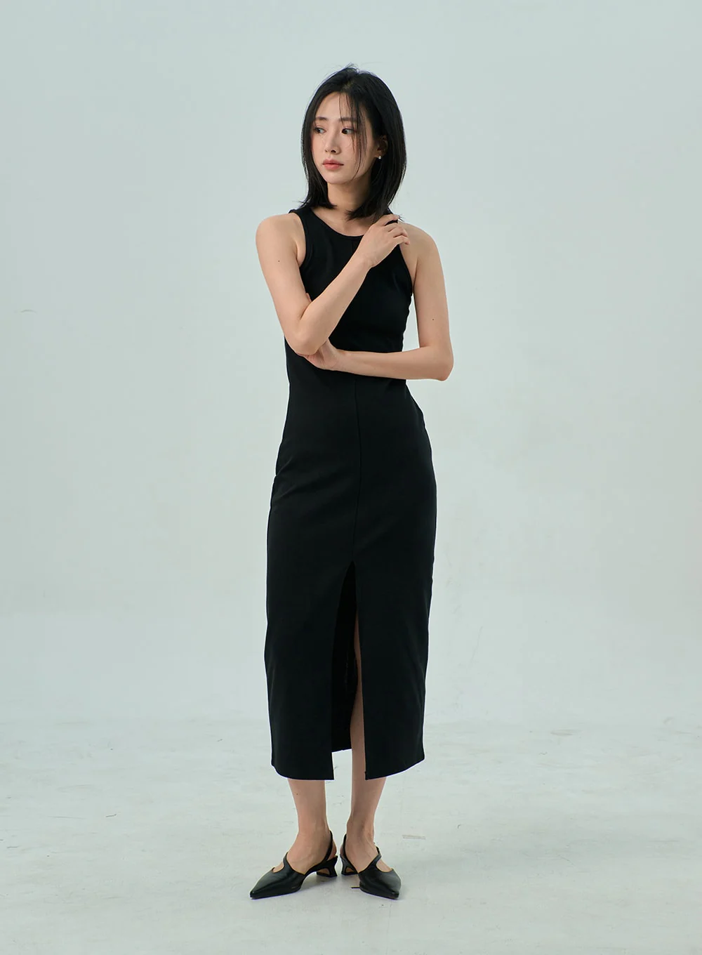 Slit Sleeveless Maxi Dress OY310 - Image 4