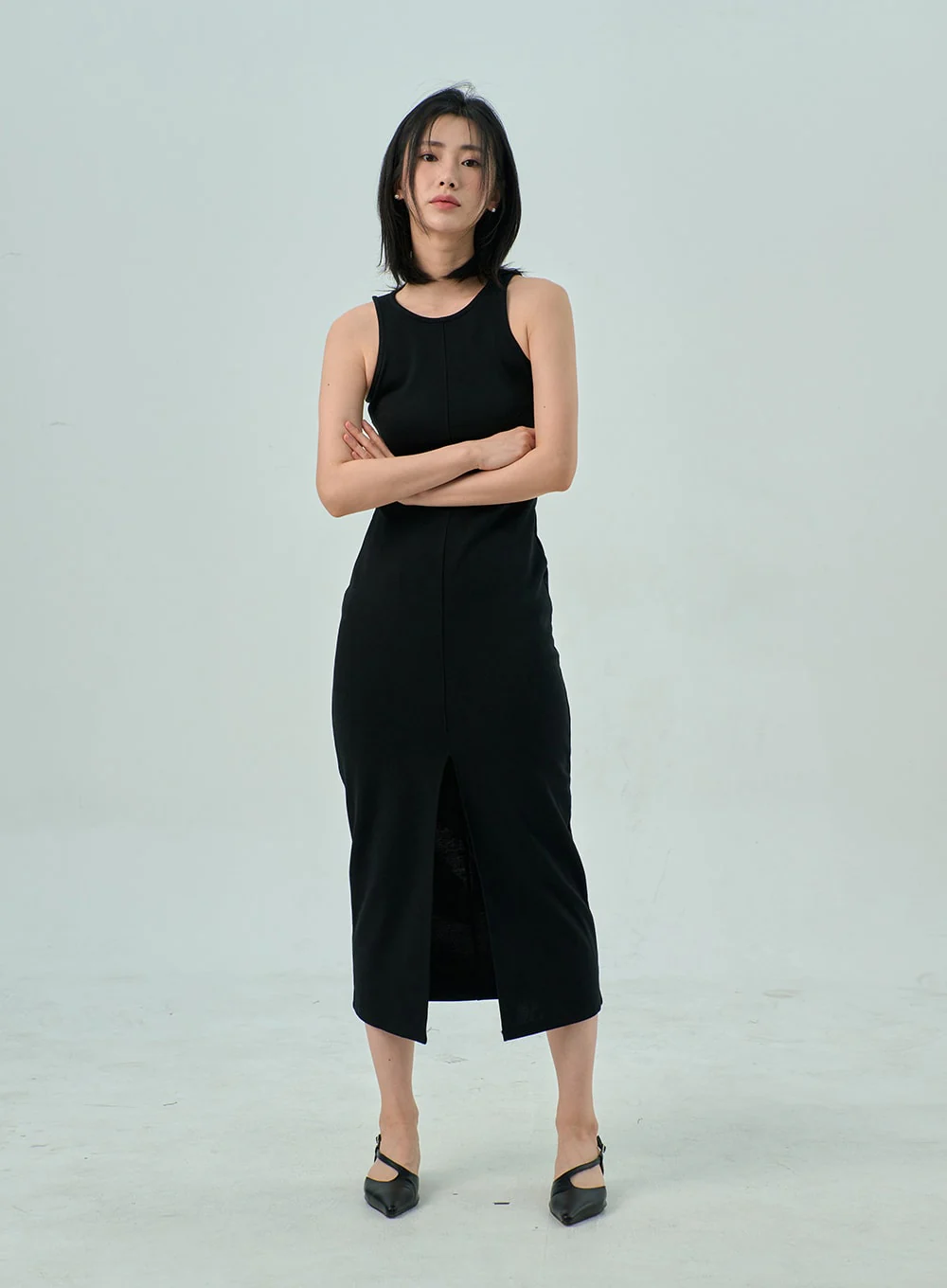 Slit Sleeveless Maxi Dress OY310 - Image 5