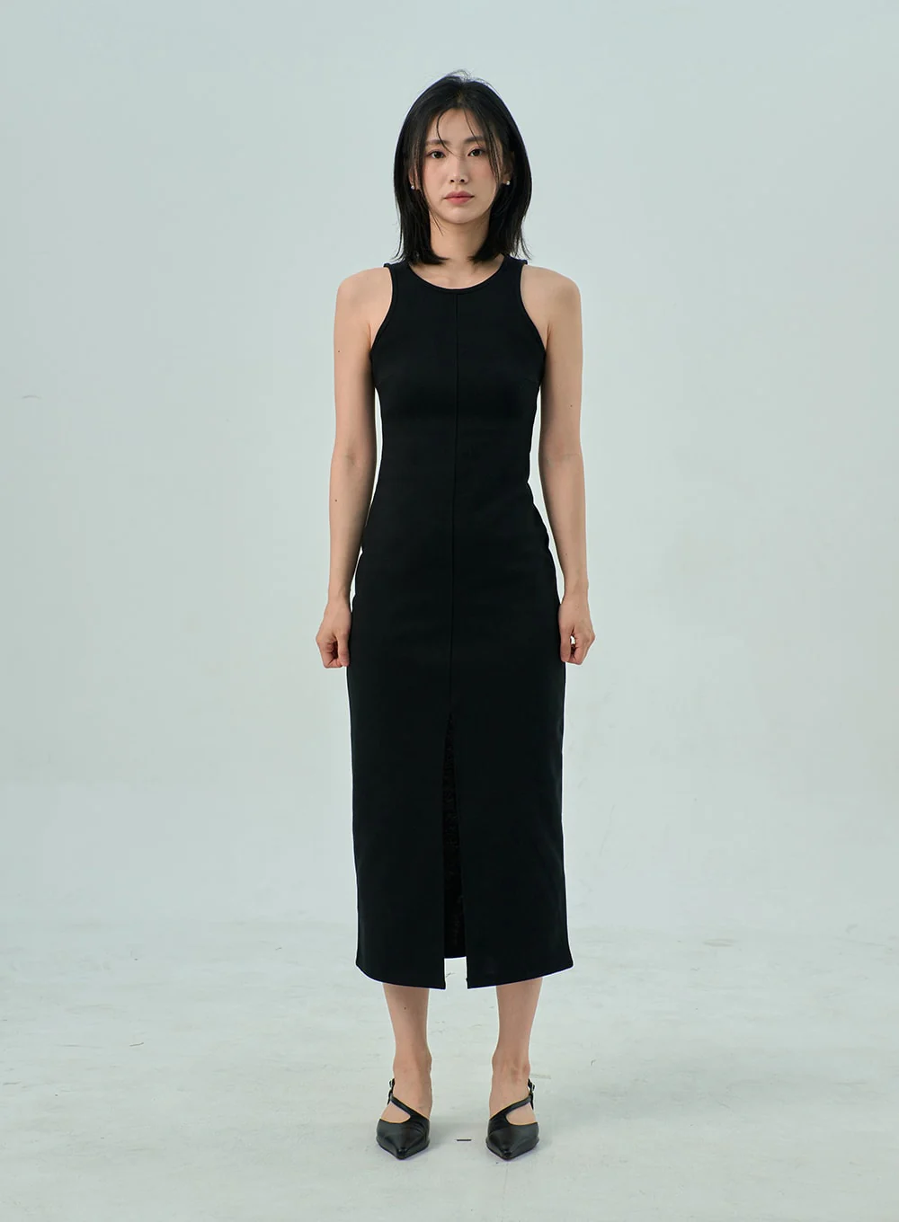 Slit Sleeveless Maxi Dress OY310 - Image 9