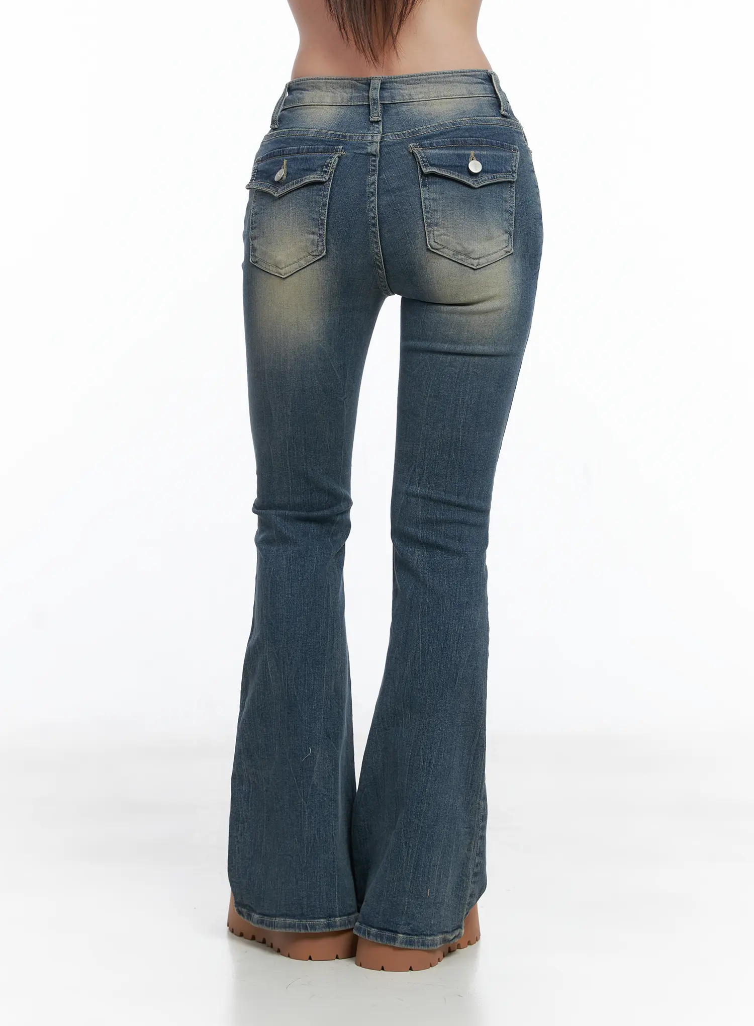 Sloan Vintage Hip Pad Flare Jeans CS502 - Image 7