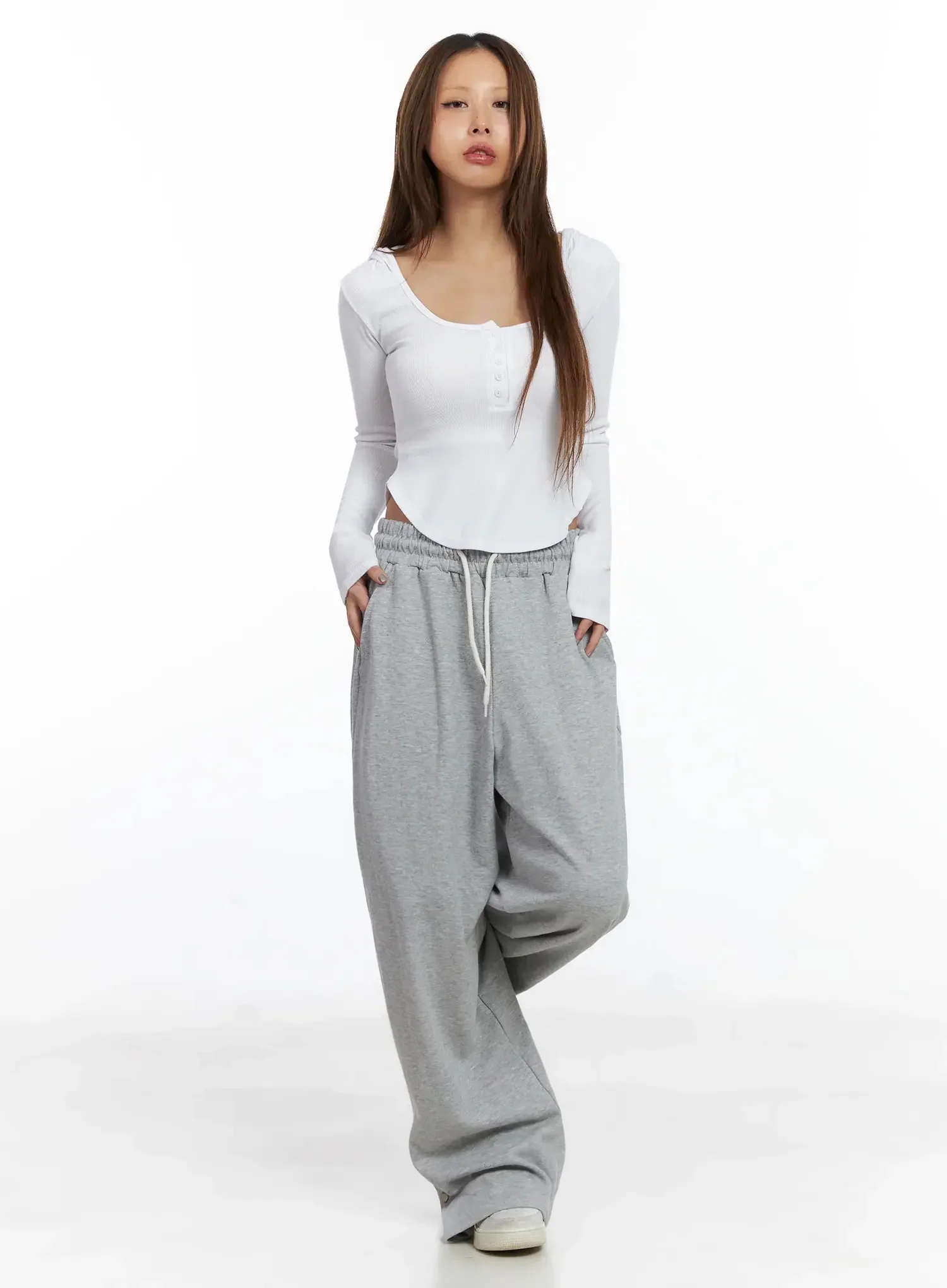 Snap Detail Sweatpants ID503 - Image 4