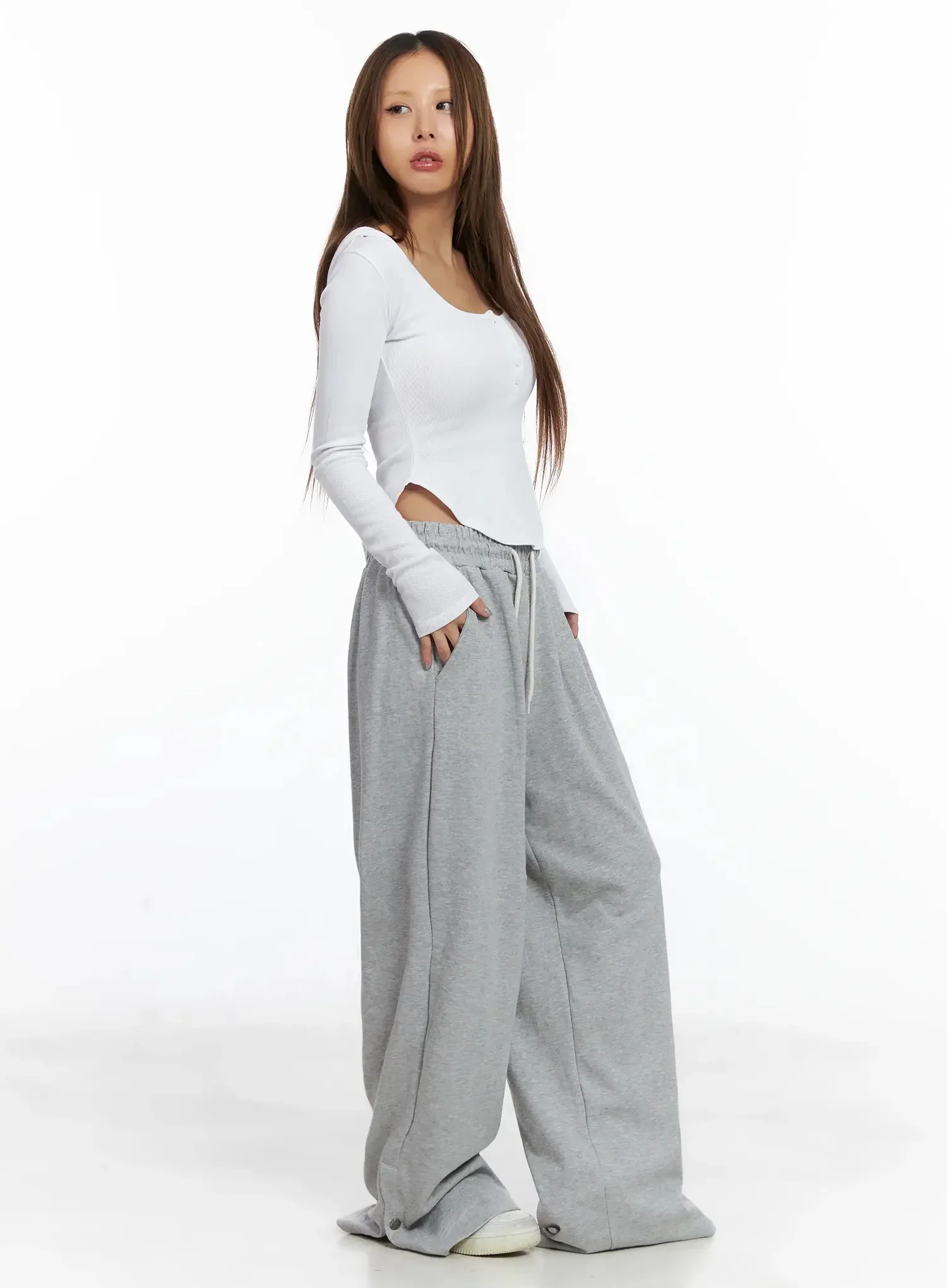 Snap Detail Sweatpants ID503 - Image 8