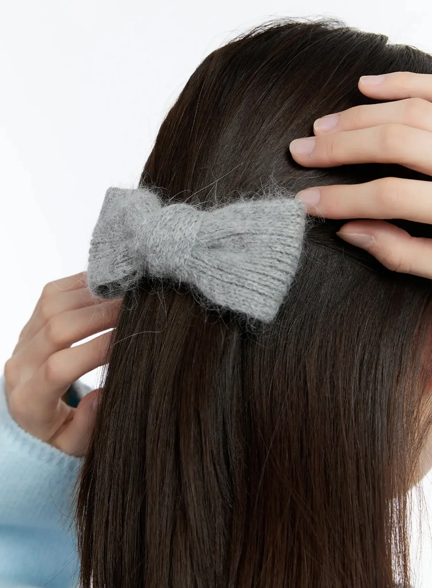 Soft Angora Bow Hair Clip ID526