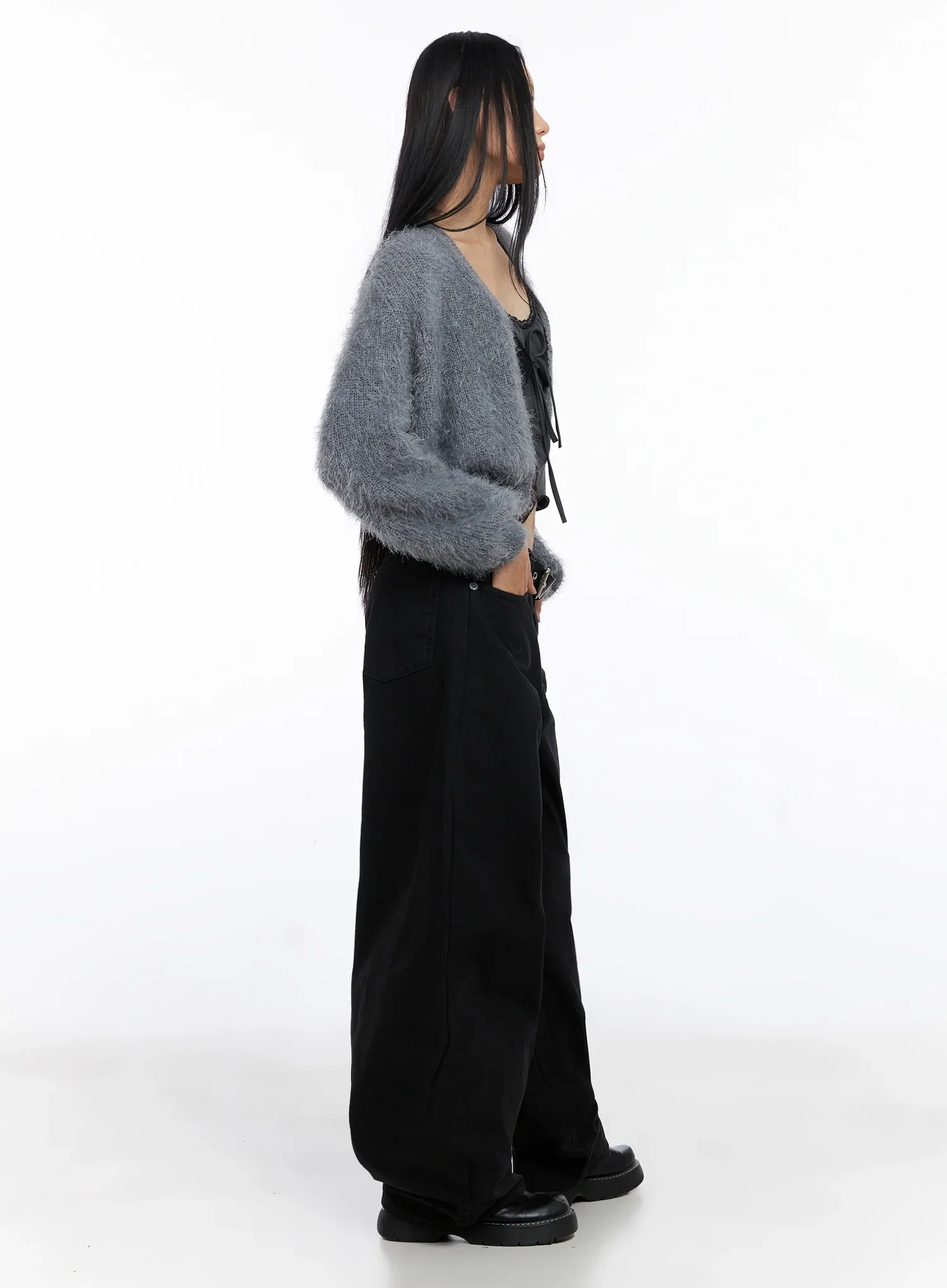 Soft Knit Buttoned Cardigan IO517 - Image 11
