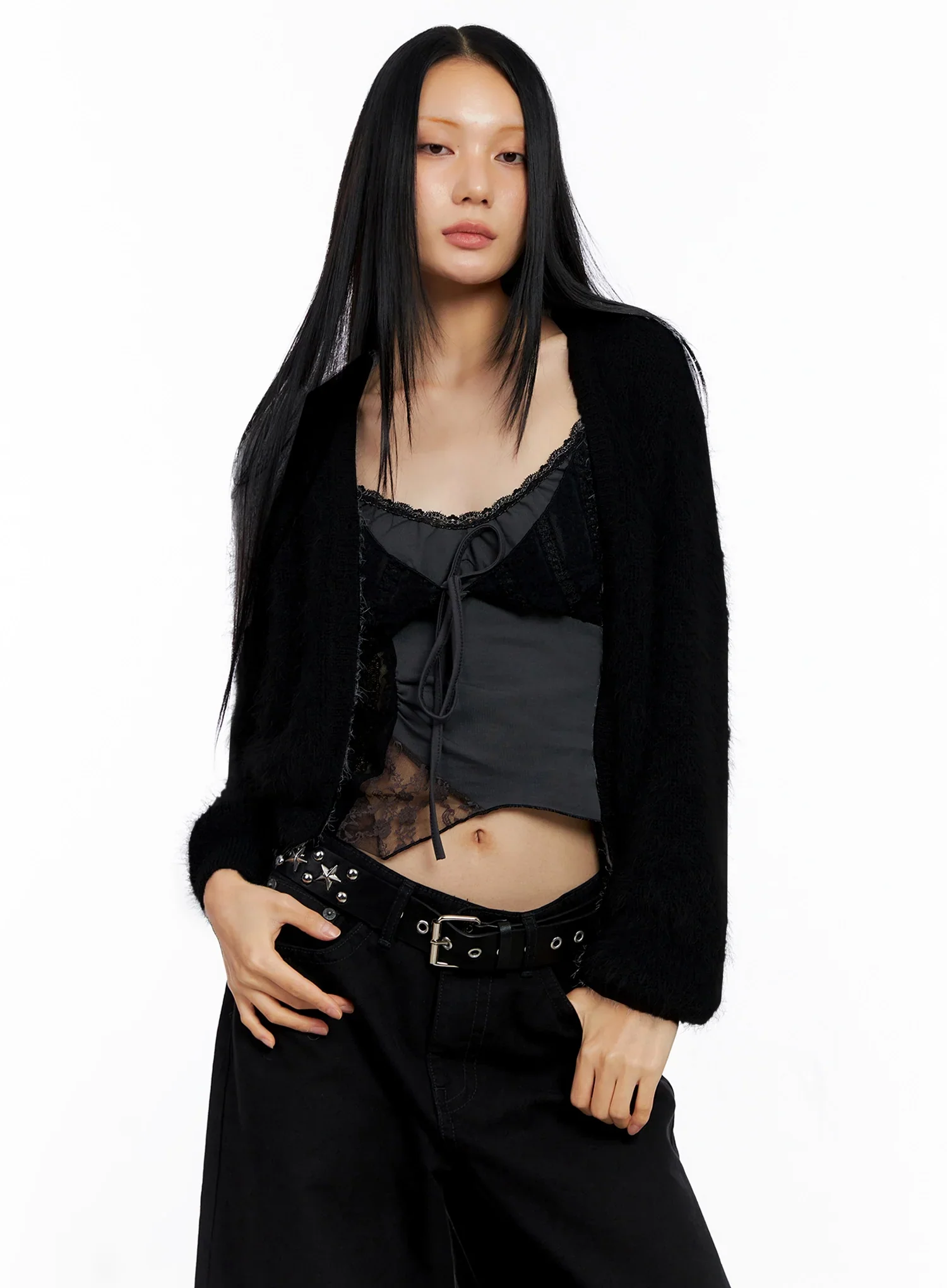 Soft Knit Buttoned Cardigan IO517 - Image 16