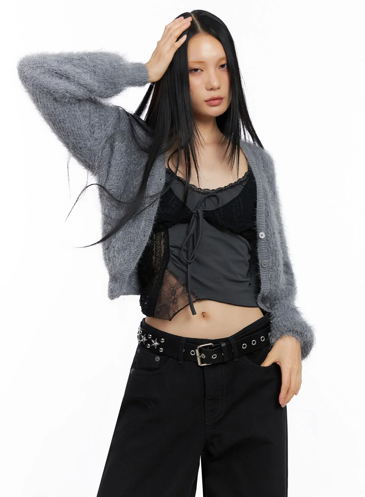 Soft Knit Buttoned Cardigan IO517 - Image 5