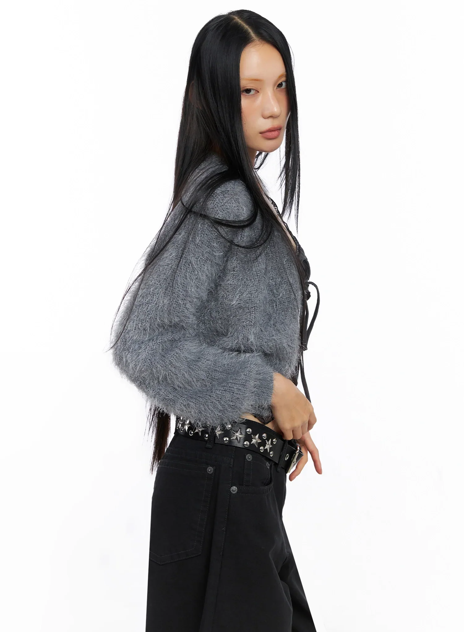 Soft Knit Buttoned Cardigan IO517 - Image 7