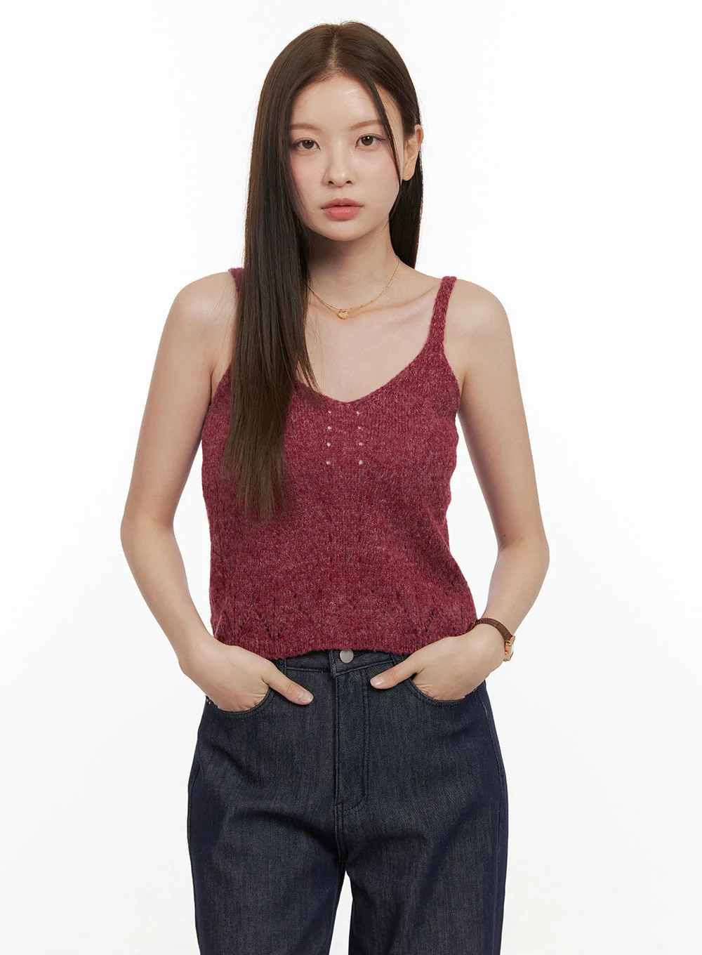 Soft Touch Buttoned Cardigan & Cami Set OD412 - Image 5
