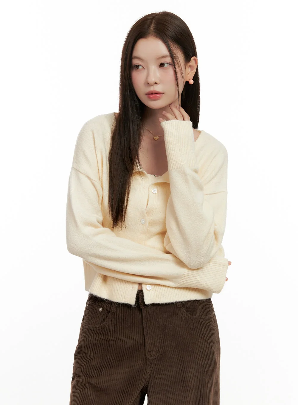 Soft Touch Buttoned Cardigan ON422 - Image 8