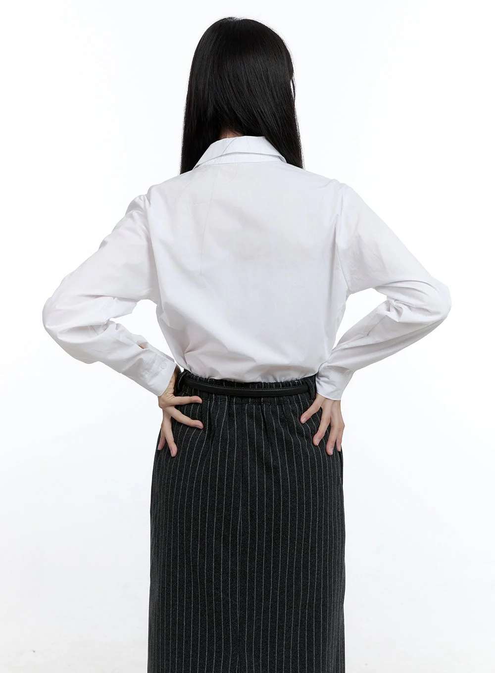 Solid Basics Long-Sleeve Shirt OO429 - Image 6