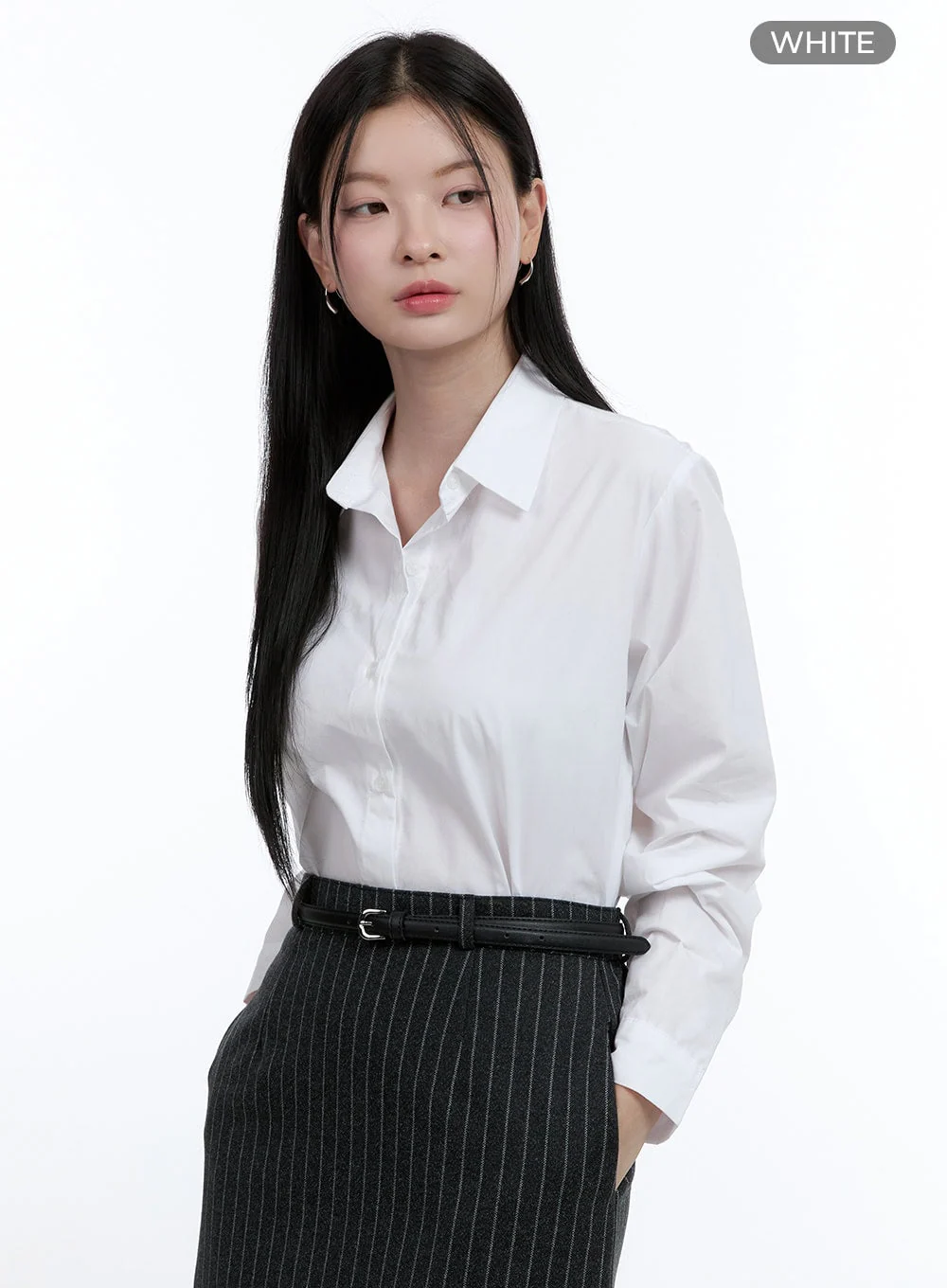 Solid Basics Long-Sleeve Shirt OO429 - Image 7